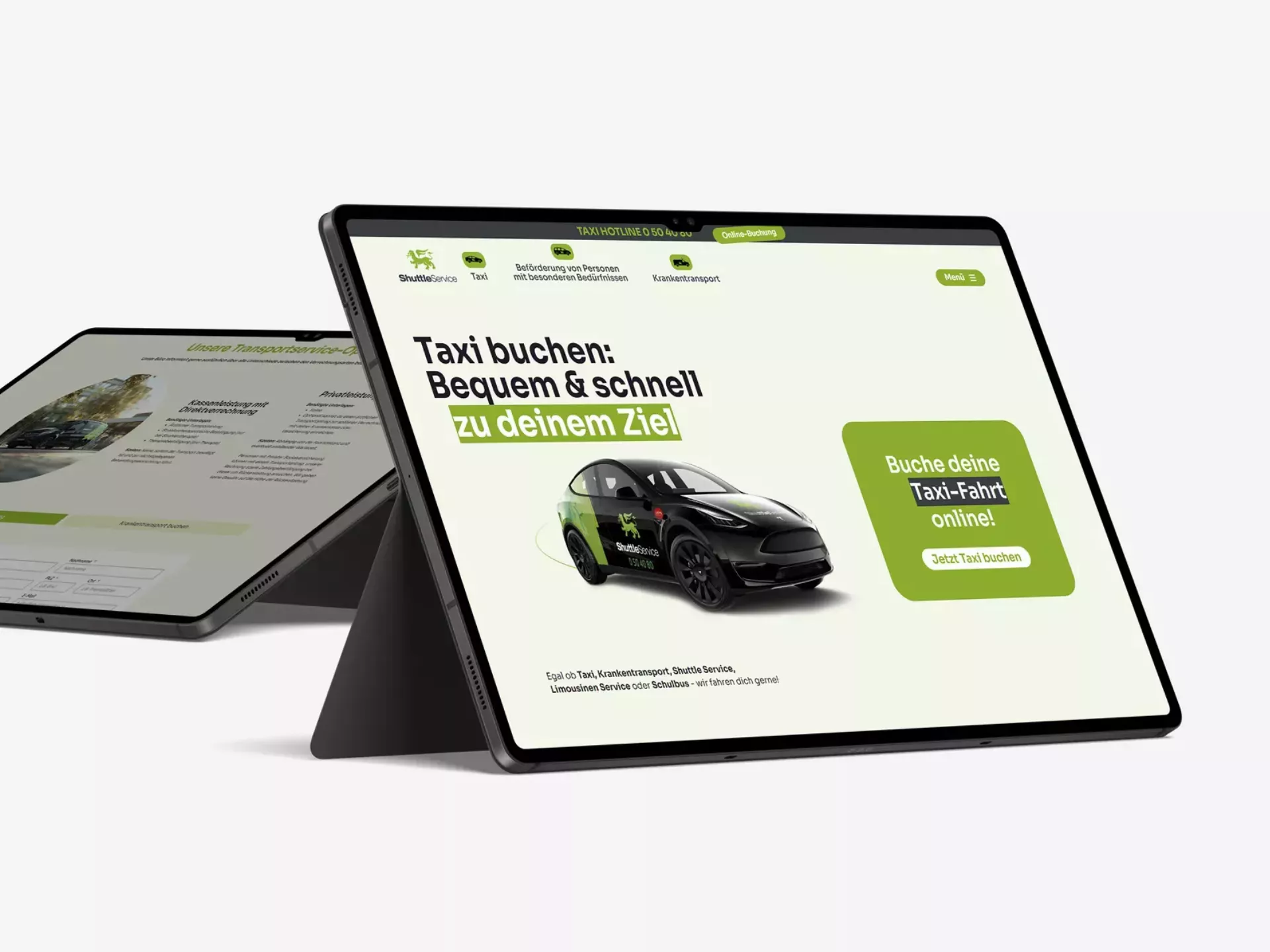 Shuttleservice Webdesign